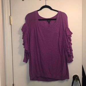 Ruffled Sleeved Sweater